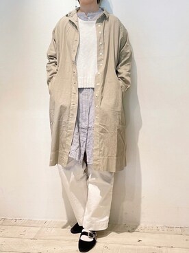 「PUAL CE CIN（ピュアルセシン）のアイテム（その他アウター）」を使った、suzuさん（レディース・167cm）の春コーディネート