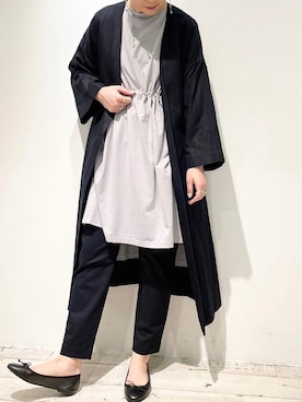 「PUAL CE CIN（ピュアルセシン）のアイテム（その他アウター）」を使った、suzuさん（レディース・167cm）の春コーディネート