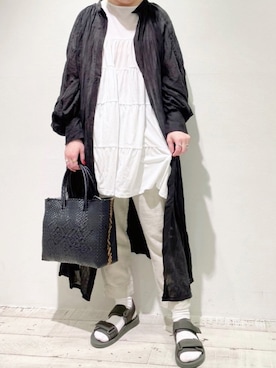 「PUAL CE CIN（ピュアルセシン）のアイテム（チュニック）」を使った、suzuさん（レディース・167cm）の春コーディネート