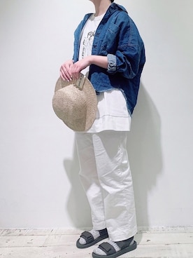 「101匹わんちゃん」｜「アイテム（帽子）」を使った、suzuさん（レディース・167cm）の夏コーディネート