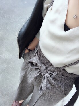 「CECIL McBEE（セシルマクビー）のアイテム（オールインワン・サロペット）」を使った、𝙻𝚒.☺︎✓さん（レディース・149cm）の秋コーディネート