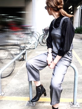 「BEAMS（ビームス）のアイテム（イヤリング）」を使った、gさん（レディース・168cm）の秋コーディネート