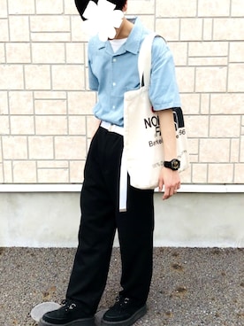 「GEORGE COX（ジョージコックス）のアイテム（その他シューズ）」を使った、KENTA☆さん（メンズ・170cm）の春コーディネート