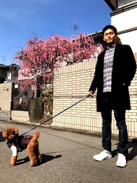 「A.P.C.（アーペーセー）のアイテム（その他アウター）」を使った、NJさん（メンズ・175cm）の冬コーディネート