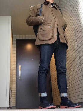 「アイテム（ブルゾン）」を使った、gruffunaさん（メンズ・168cm・30代）の冬コーディネート
