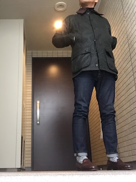 「アイテム（ブルゾン）」を使った、gruffunaさん（メンズ・168cm・30代）の冬コーディネート