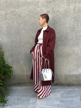 「G.V.G.V.（ジーヴィージーヴィー）のアイテム（ジャケット/アウター）」を使った、FUJIMOTO AYAさん（レディース・160cm）の春コーディネート