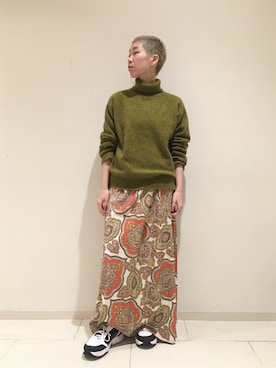 「G.V.G.V.（ジーヴィージーヴィー）のアイテム」を使った、FUJIMOTO AYAさん（レディース・160cm）の秋コーディネート