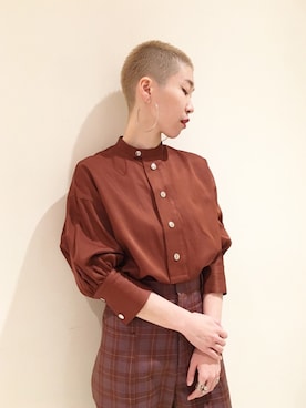 「G.V.G.V.（ジーヴィージーヴィー）のアイテム（パンツ）」を使った、FUJIMOTO AYAさん（レディース・160cm）の冬コーディネート