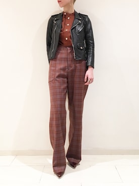 「G.V.G.V.（ジーヴィージーヴィー）のアイテム」を使った、FUJIMOTO AYAさん（レディース・160cm）の冬コーディネート