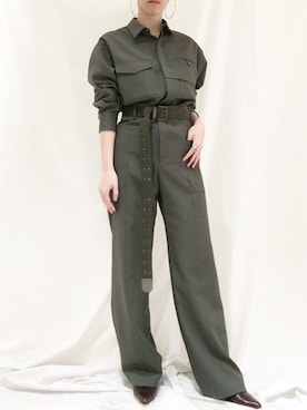 「G.V.G.V.（ジーヴィージーヴィー）のアイテム（パンツ）」を使った、FUJIMOTO AYAさん（レディース・160cm）の春コーディネート