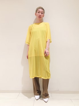 「G.V.G.V.（ジーヴィージーヴィー）のアイテム（ワンピース/ドレス）」を使った、FUJIMOTO AYAさん（レディース・160cm）の夏コーディネート