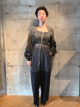 「G.V.G.V.（ジーヴィージーヴィー）のアイテム」を使った、FUJIMOTO AYAさん（レディース・160cm）の冬コーディネート