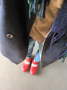「アイラブCONVERSE」｜「アイテム（チェスターコート）」を使った、rinzuさん（レディース・166cm）の秋コーディネート