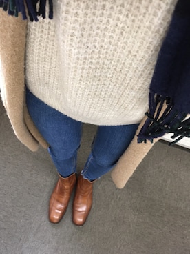 「FLORSHEIM（フローシャイム）のアイテム（ブーツ）」を使った、rinzuさん（レディース・166cm）の冬コーディネート