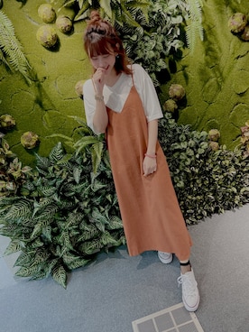 「CACO（カコ）のアイテム（トップス）」を使った、Winnie さん（レディース・158cm）の春コーディネート