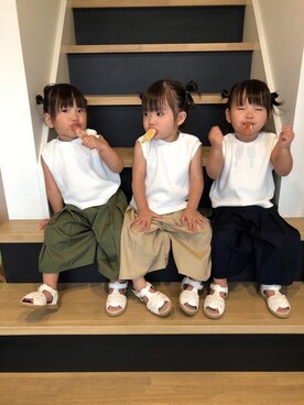 tnaさん（キッズ・80cm）の夏コーディネート