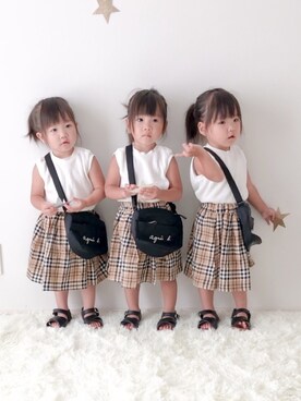 tnaさん(キッズ・80cm)の夏コーディネート