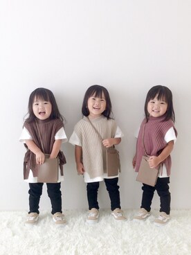 「イロチ買い」｜tnaさん（キッズ・80cm）の秋コーディネート