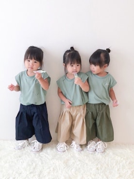 tnaさん（キッズ・80cm）の秋コーディネート