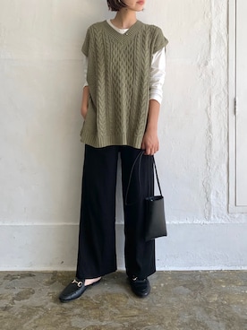 「DAIS-Y（デイジー）のアイテム」を使った、dais_y.chiさん（レディース・159cm）の秋コーディネート