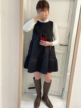 「DAIS-Y（デイジー）のアイテム」を使った、dais_y.chiさん（レディース・159cm）の冬コーディネート