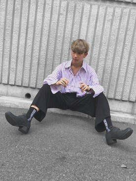 「Guess（ゲス）のアイテム（シャツ/ブラウス）」を使った、FOXさん（メンズ・173cm）の夏コーディネート