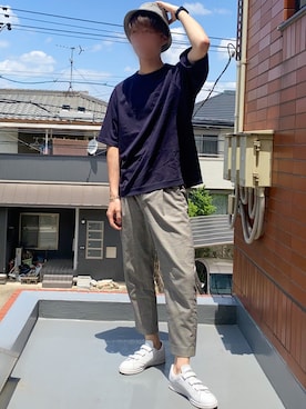 「リドム」｜「アイテム（アクセサリー）」を使った、シロクマさん（メンズ・184cm）の春コーディネート