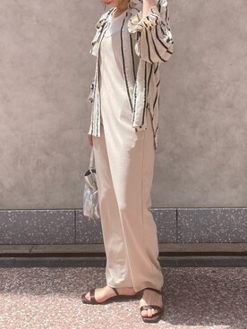 「Omekashi（オメカシ）のアイテム（オールインワン・サロペット）」を使った、suzuさん（レディース・159cm）の春コーディネート