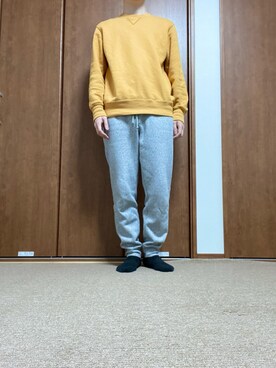 Uniqlo ユニクロ のスウェット オレンジ系 を使ったメンズ人気ファッションコーディネート Wear
