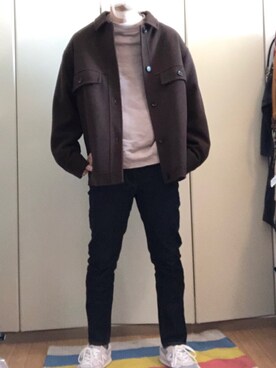 「リドム」｜「アイテム（ブルゾン）」を使った、yu_さん（メンズ・174cm）の冬コーディネート