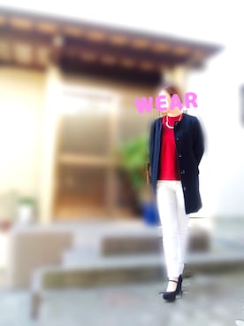 「パールアクセ」｜「アイテム（その他アウター）」を使った、yukaさん（レディース・158cm）の冬コーディネート