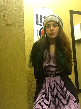 「WINTER STYLE」｜「アイテム（ワンピース/ドレス）」を使った、LinneaLoreeさん（レディース・157cm）の冬コーディネート