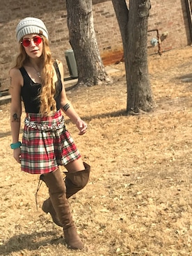 「Copper Key（-）のアイテム」を使った、LinneaLoreeさん（レディース・157cm）の冬コーディネート