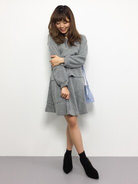 「INGNI（イング）のアイテム（サロペット/オーバーオール）」を使った、ARISAさん（レディース・155cm）の冬コーディネート
