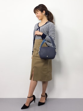 「オフィススタイル」｜「アイテム（アンサンブル）」を使った、ARISAさん（レディース・155cm）の冬コーディネート