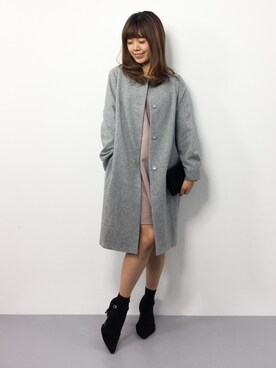 「STRAWBERRY-FIELDS（ストロベリーフィールズ）のアイテム（その他アウター）」を使った、ARISAさん（レディース・155cm）の冬コーディネート