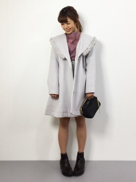「TITTY&CO.（ティティーアンドコー）のアイテム（その他アウター）」を使った、ARISAさん（レディース・155cm）の冬コーディネート