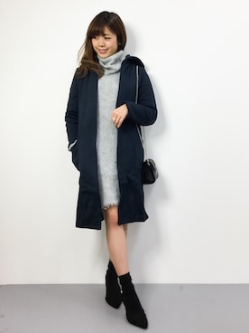 「Bou Jeloud（ブージュルード）のアイテム（その他アウター）」を使った、ARISAさん（レディース・155cm）の冬コーディネート