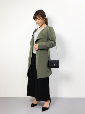 「rps（アールピーエス）のアイテム（トレンチコート）」を使った、ARISAさん（レディース・155cm）の冬コーディネート