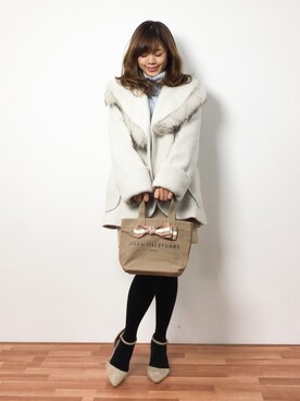 「Supreme.La.La.（シュープリームララ）のアイテム（その他アウター）」を使った、ARISAさん（レディース・155cm）の冬コーディネート