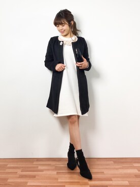 「rienda（リエンダ）のアイテム（その他アウター）」を使った、ARISAさん（レディース・155cm）の冬コーディネート