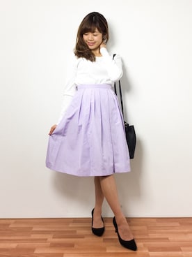 「JUSGLITTY（ジャスグリッティー）のアイテム（スカート）」を使った、ARISAさん（レディース・155cm）の冬コーディネート
