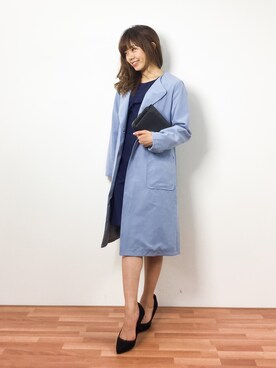 「MERLOT（メルロー）のアイテム（その他アウター）」を使った、ARISAさん（レディース・155cm）の冬コーディネート