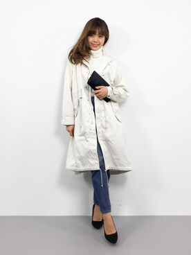 「A part by（アパートバイ）のアイテム（モッズコート）」を使った、ARISAさん（レディース・155cm）の冬コーディネート