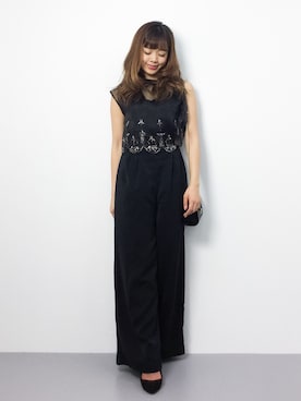 「LILY BROWN（リリーブラウン）のアイテム（つなぎ/オールインワン）」を使った、ARISAさん（レディース・155cm）の冬コーディネート