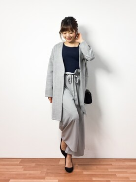 「rienda（リエンダ）のアイテム（その他アウター）」を使った、ARISAさん（レディース・155cm）の冬コーディネート