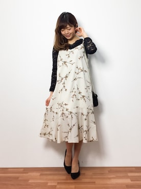 「Color（カラー）のアイテム（ワンピース）」を使った、ARISAさん（レディース・155cm）の冬コーディネート