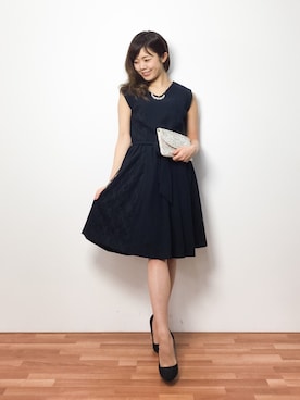 「Accessorize（アクセサライズ）のアイテム（クラッチバッグ）」を使った、ARISAさん（レディース・155cm）の春コーディネート