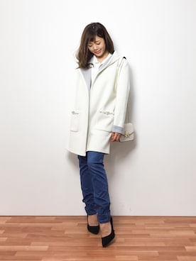 「PATTERN・fiona （パターンフィオナ）のアイテム（ジャケット/アウター）」を使った、ARISAさん（レディース・155cm）の春コーディネート